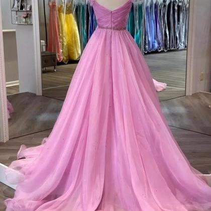 Women A-line/princess Prom Dresses Long Organza..
