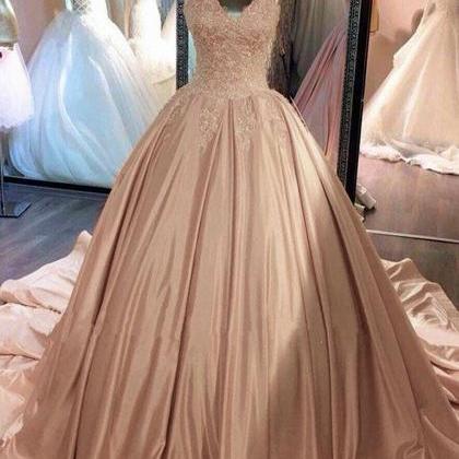 Women Ball Gown Lace Prom Dresses Long Sweetheart..