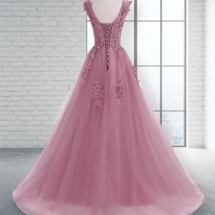 Women A-line/princess Lace Prom Dresses Long..