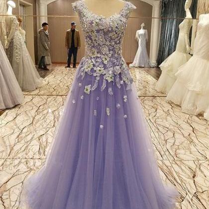 Women A-line/princess Lace Prom Dresses Long..