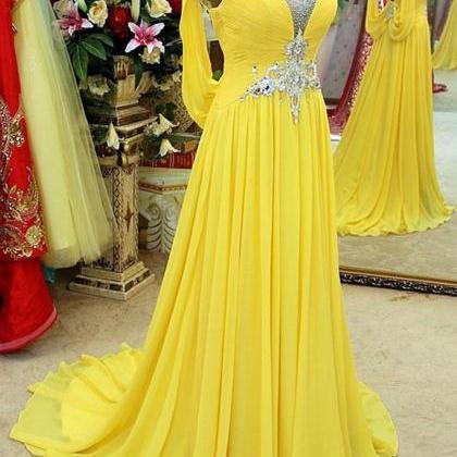 Women A-line/princess Chiffon Prom Dresses Long..