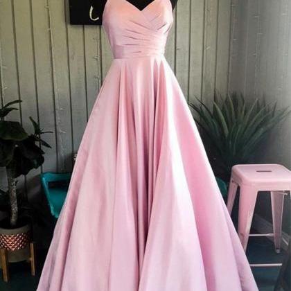 Women A-line/princess Satin Prom Dresses Long..