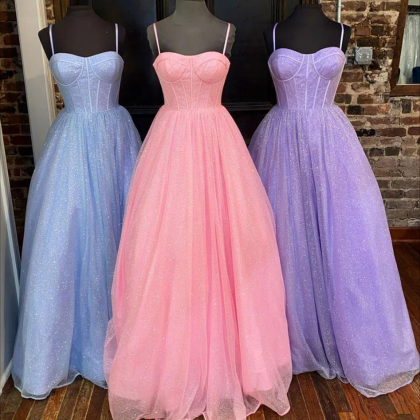Women A-line Prom Dresses Long Tulle Evening Party..