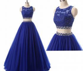 blue color party frocks