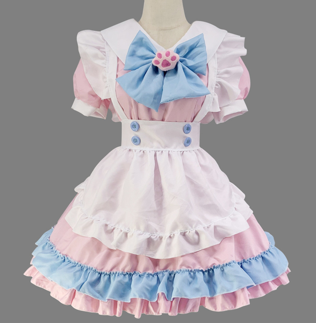 Anime Maid Cosplay Costume Dress For School Girls Maid Outfits Cute Lolita Dress Yc008