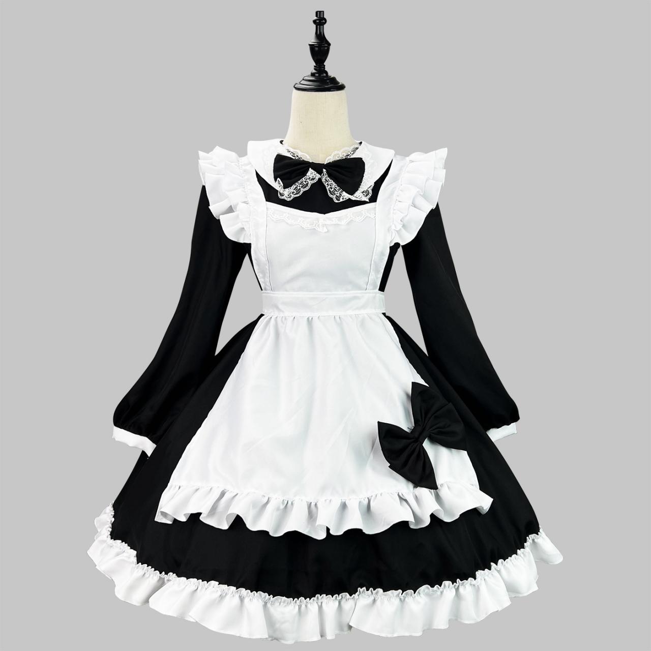 Anime Maid Cosplay Costume Dress For School Girls Maid Outfits Cute Lolita Dress Yc020