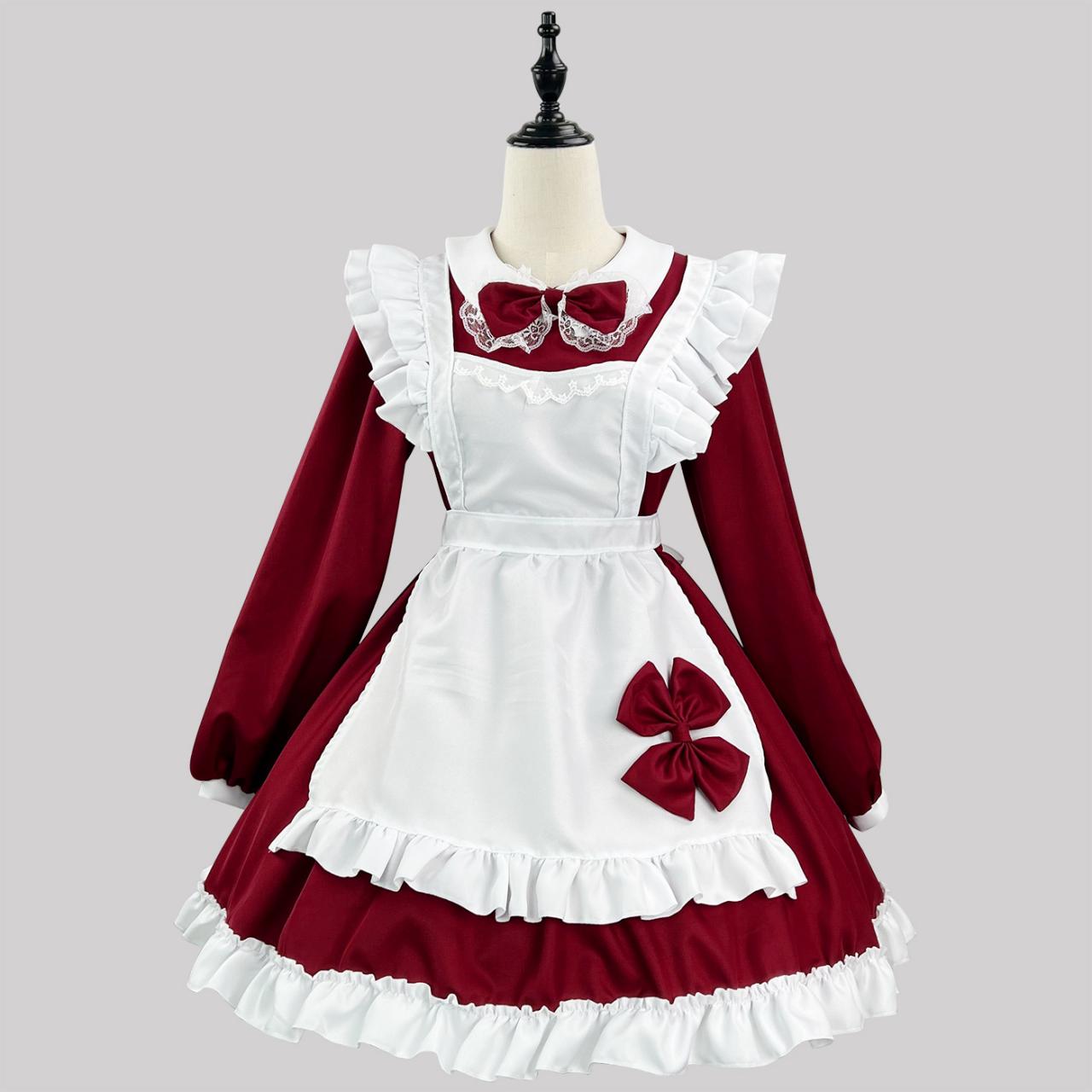 Anime Maid Cosplay Costume Dress For School Girls Maid Outfits Cute Lolita Dress Yc021
