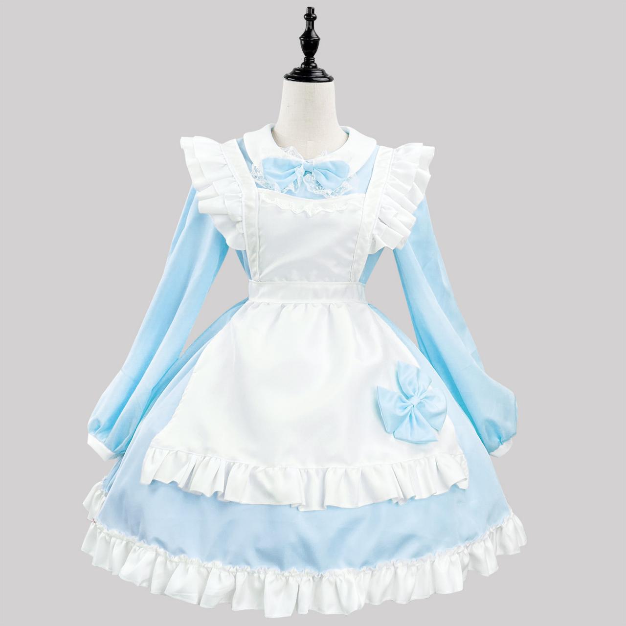Anime Maid Cosplay Costume Dress For School Girls Maid Outfits Cute Lolita Dress Yc023