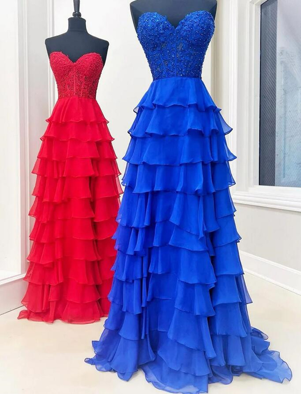 Women A-line Princess Appliques Prom Dresses Long Sweetheart Evening Gowns Strapless Formal Party Dress Yp004