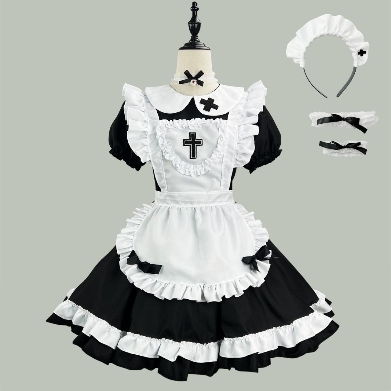Anime Maid Cosplay Costume Dress For School Girls Maid Outfits Cute Lolita Dress Yc024