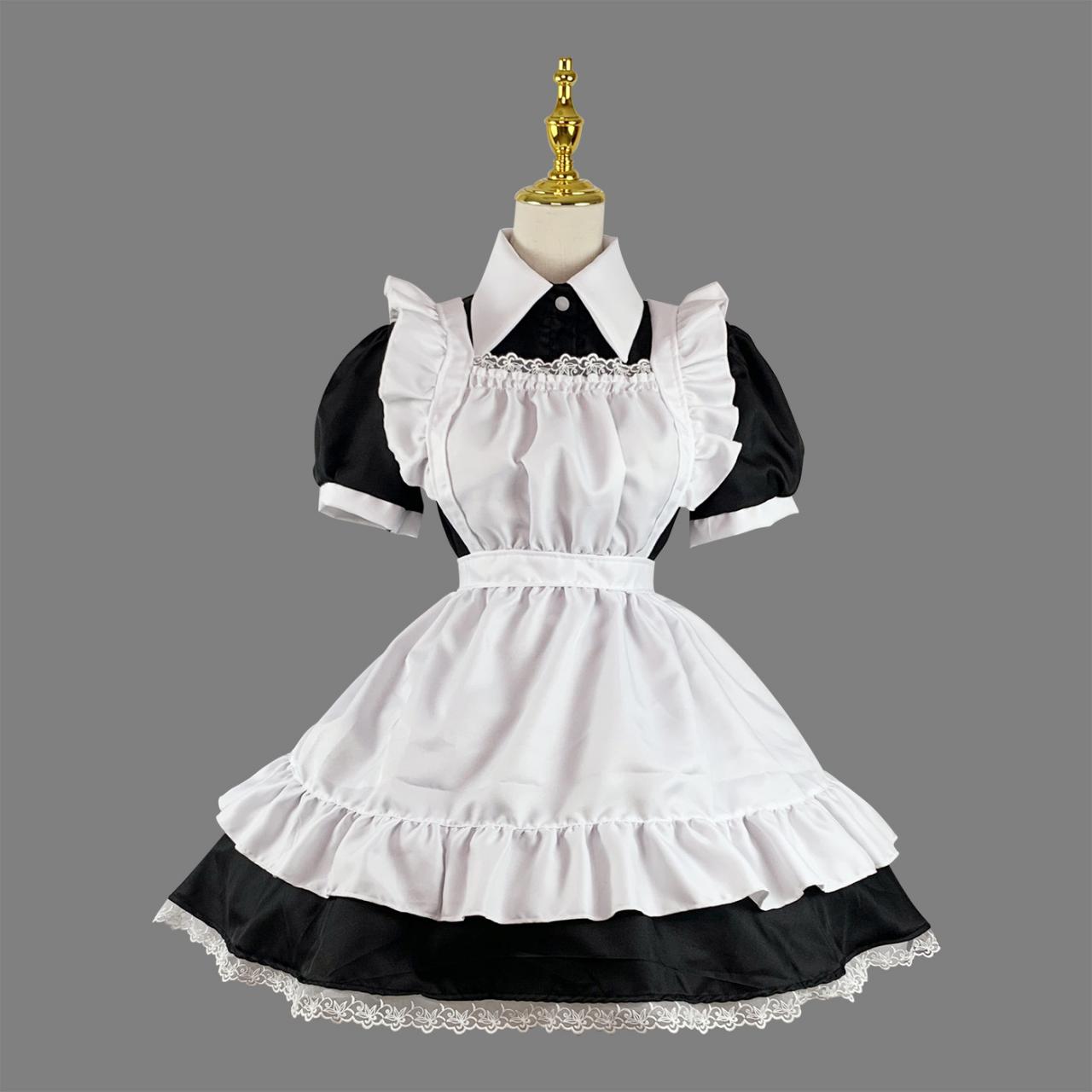 Anime Maid Cosplay Costume Dress For School Girls Maid Outfits Cute Lolita Dress Yc027