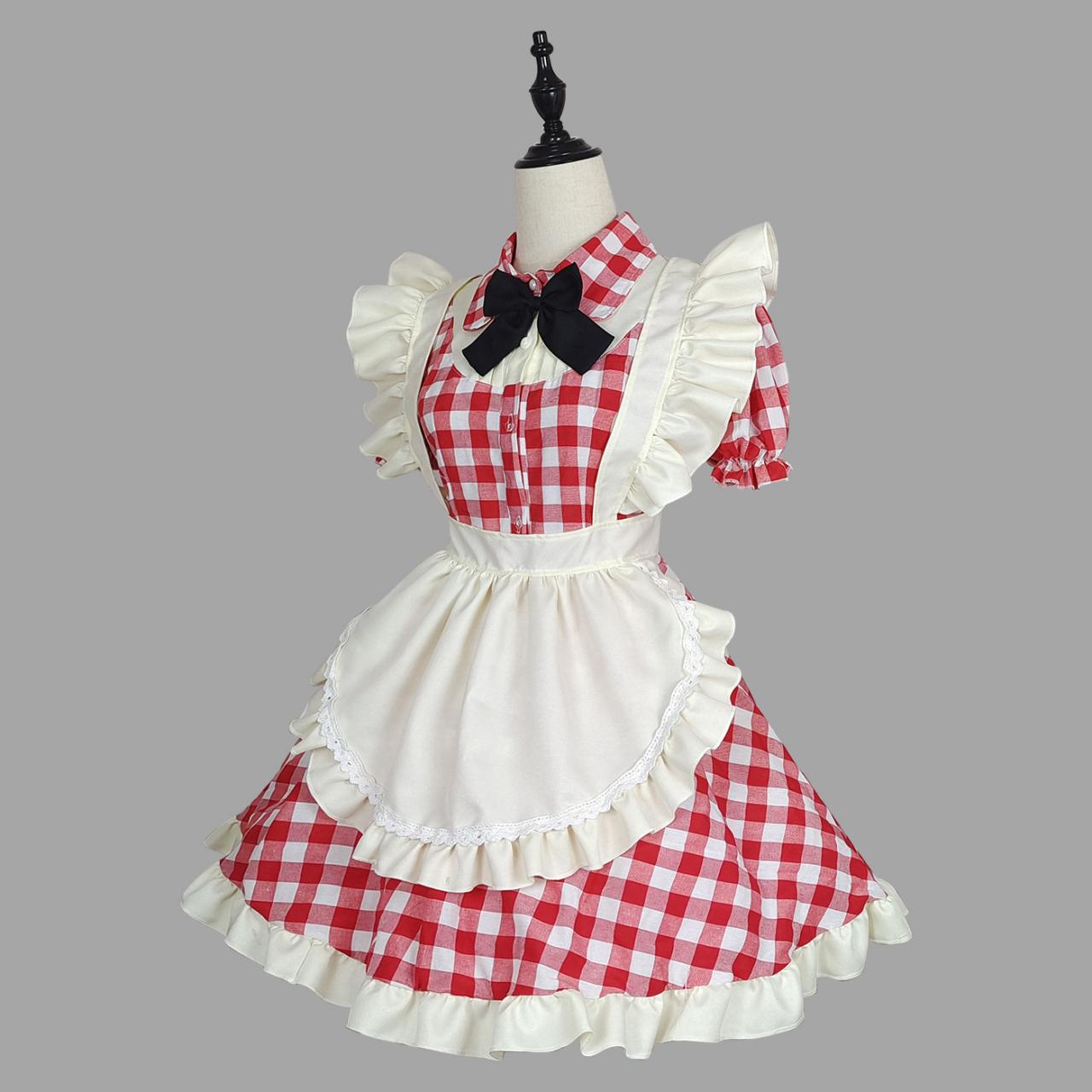 Anime Maid Cosplay Costume Dress For School Girls Maid Outfits Cute Lolita Dress Yc042