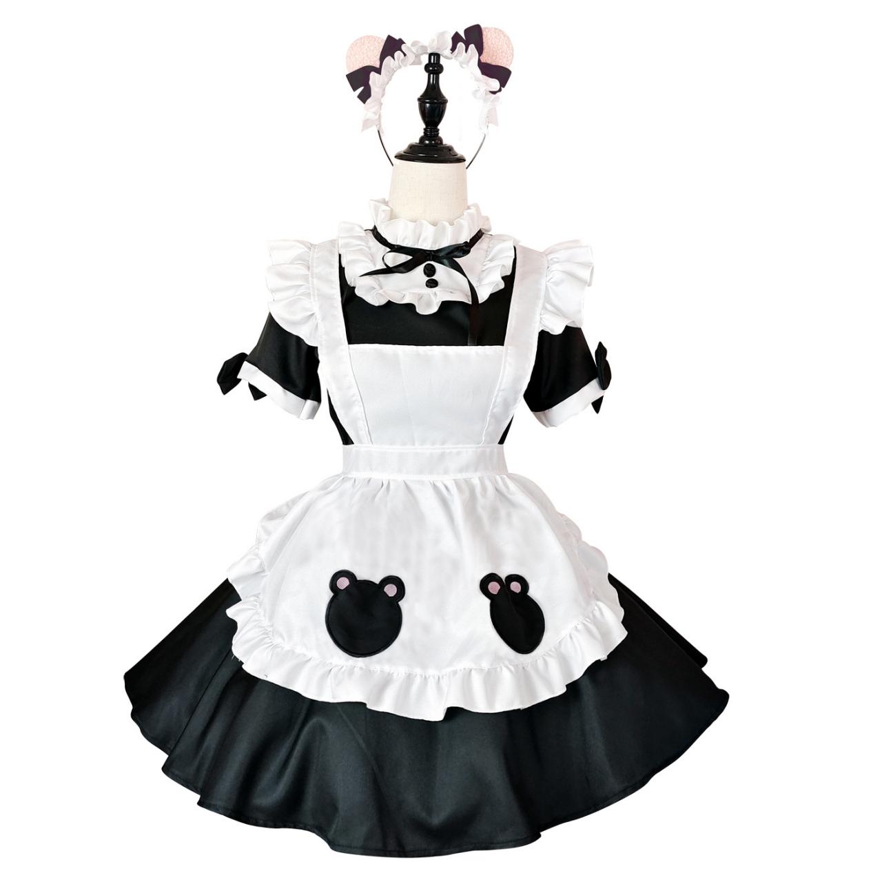 Anime Maid Cosplay Costume Dress For School Girls Maid Outfits Cute Lolita Dress Yc046