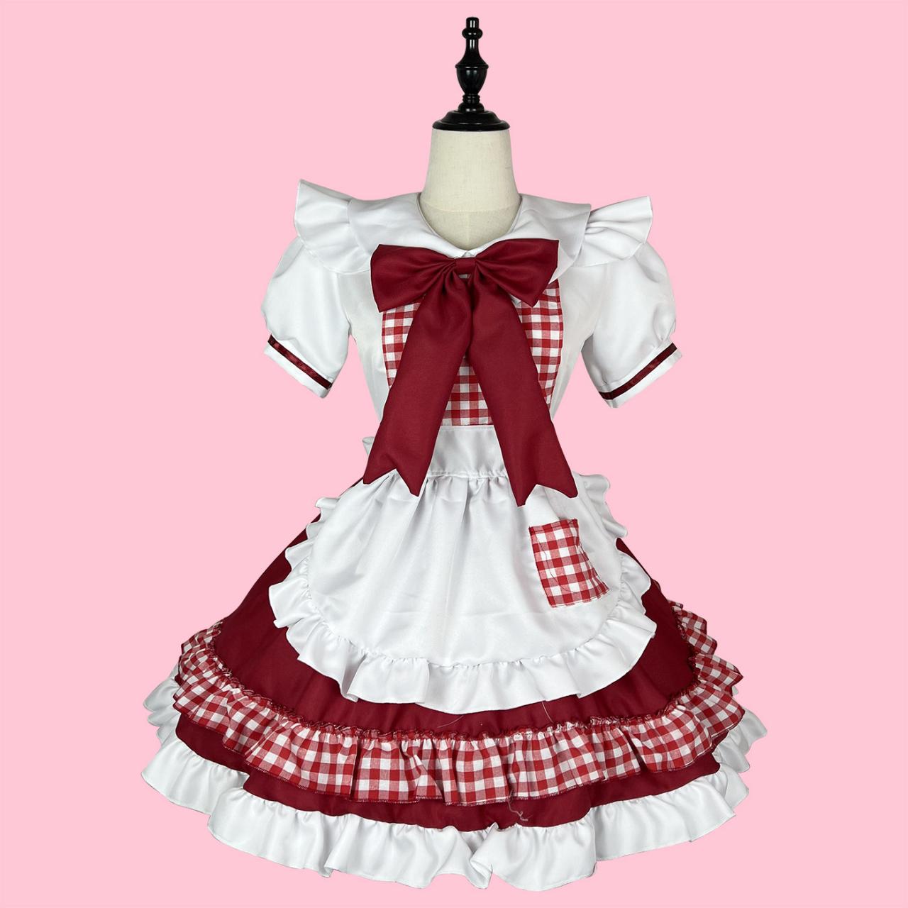 Anime Maid Cosplay Costume Dress For School Girls Maid Outfits Cute Lolita Dress Yc050