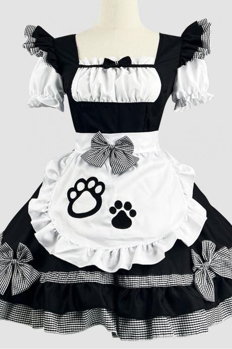 Anime Maid Cosplay Costume Dress For School Girls Maid Outfits Cute Lolita Dress Yc001