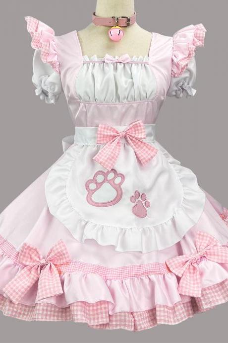 Anime Maid Cosplay Costume Dress For School Girls Maid Outfits Cute Lolita Dress Yc003