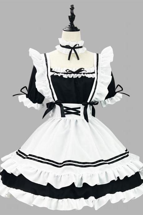 Anime Maid Cosplay Costume Dress For School Girls Maid Outfits Cute Lolita Dress Yc004
