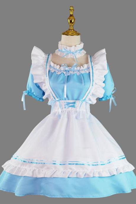 Anime Maid Cosplay Costume Dress For School Girls Maid Outfits Cute Lolita Dress Yc007