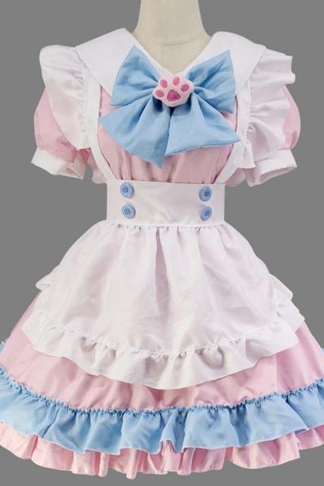 Anime Maid Cosplay Costume Dress For School Girls Maid Outfits Cute Lolita Dress Yc008
