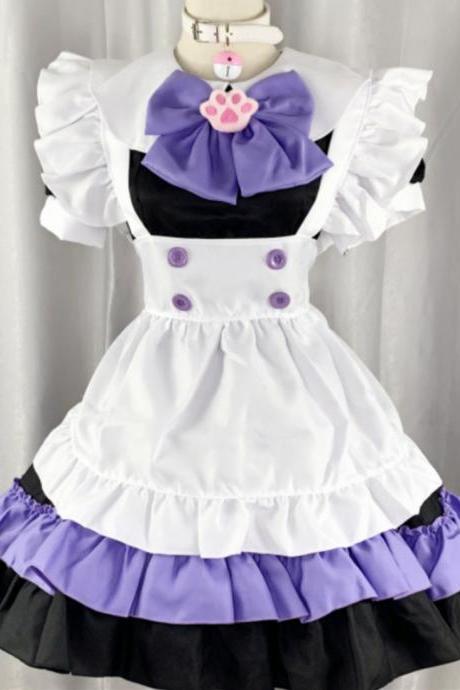 Anime Maid Cosplay Costume Dress For School Girls Maid Outfits Cute Lolita Dress Yc010