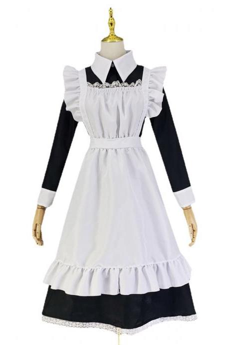 Anime Maid Cosplay Costume Dress For School Girls Maid Outfits Cute Lolita Dress Yc014