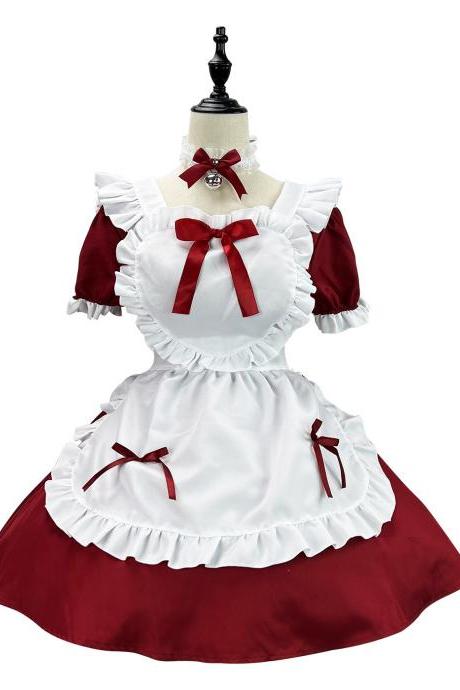 Anime Maid Cosplay Costume Dress For School Girls Maid Outfits Cute Lolita Dress Yc016