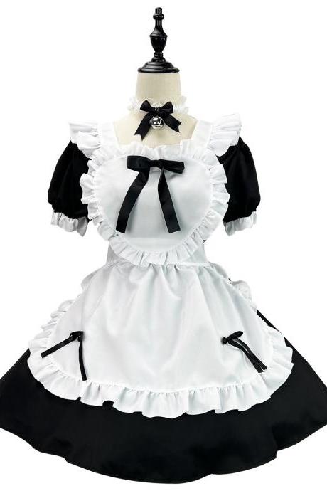 Anime Maid Cosplay Costume Dress For School Girls Maid Outfits Cute Lolita Dress Yc019