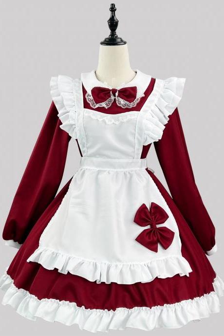 Anime Maid Cosplay Costume Dress For School Girls Maid Outfits Cute Lolita Dress Yc021