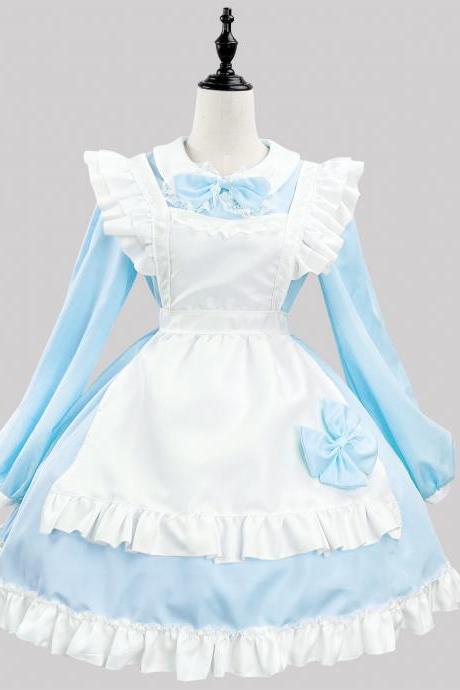 Anime Maid Cosplay Costume Dress For School Girls Maid Outfits Cute Lolita Dress Yc023