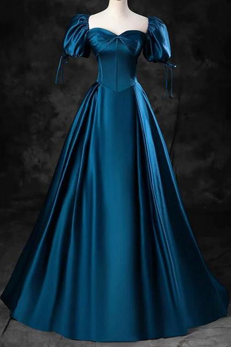 Women A-line Princess Satin Prom Dresses Long Sweetheart Evening Gowns Off The Shoulder Formal Party Dress Yp005