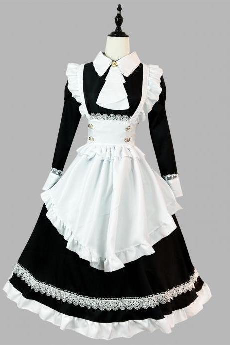 Anime Maid Cosplay Costume Dress For School Girls Maid Outfits Cute Lolita Dress Yc035