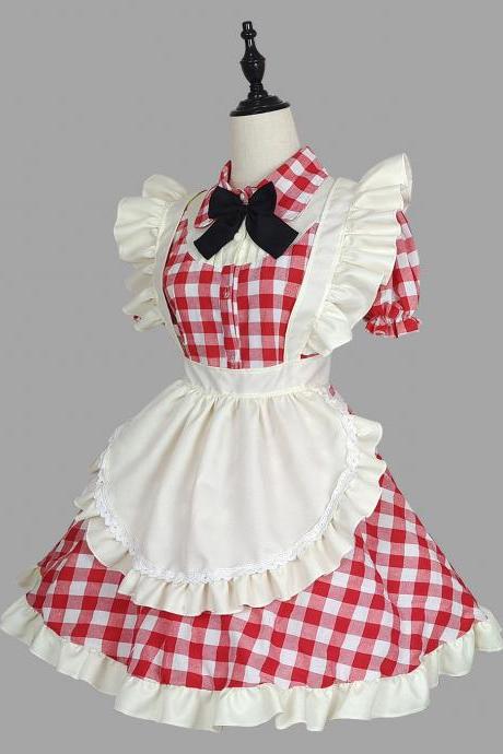 Anime Maid Cosplay Costume Dress For School Girls Maid Outfits Cute Lolita Dress Yc042