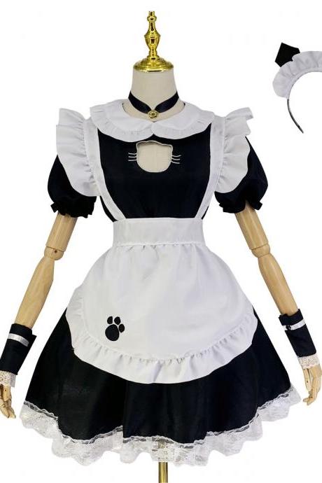Anime Maid Cosplay Costume Dress For School Girls Maid Outfits Cute Lolita Dress Yc047