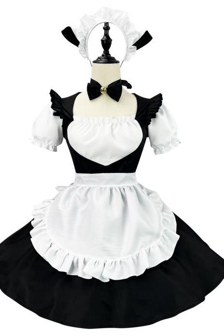 Anime Maid Cosplay Costume Dress For School Girls Maid Outfits Cute Lolita Dress Yc048