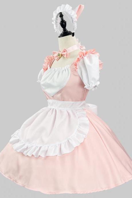 Anime Maid Cosplay Costume Dress For School Girls Maid Outfits Cute Lolita Dress Yc049