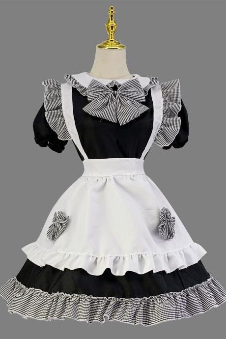 Anime Maid Cosplay Costume Dress For School Girls Maid Outfits Cute Lolita Dress Yc054