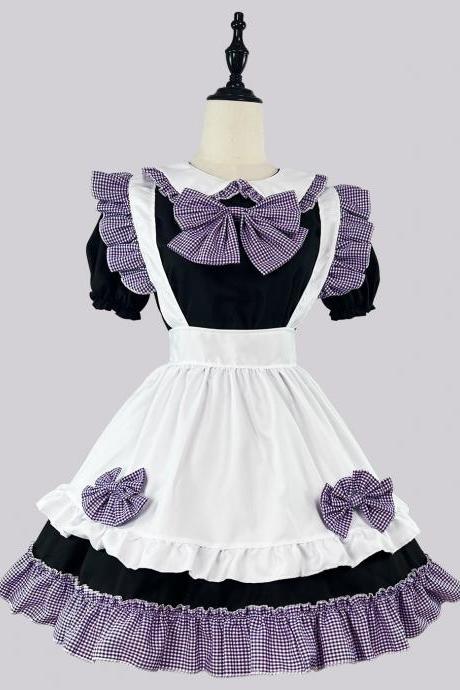 Anime Maid Cosplay Costume Dress For School Girls Maid Outfits Cute Lolita Dress Yc056