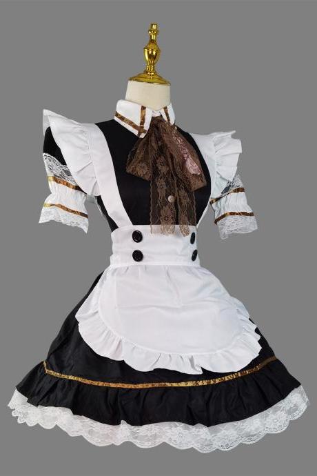 Anime Maid Cosplay Costume Dress For School Girls Maid Outfits Cute Lolita Dress Yc062