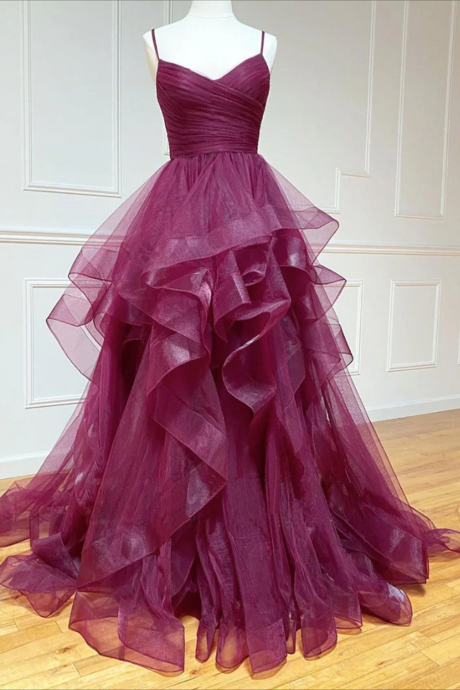 Women A-line Tulle Prom Dresses Long Sweetheart Evening Party Gowns Sleeveless Formal Dress Yp099