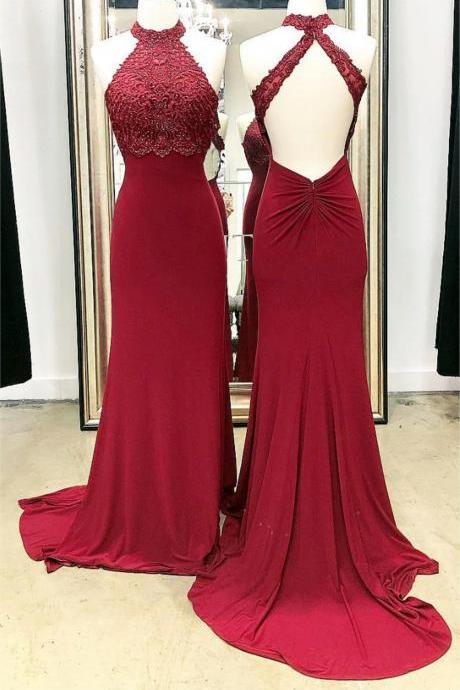 Women A-line Chiffon Beaded Prom Dresses Long Beadings Evening Party Gowns Sleeveless Formal Dress Yp118